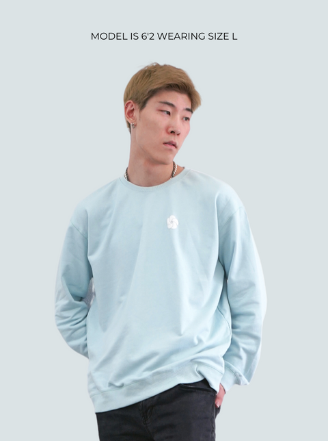 BLUE GROW AS YOU ARE CREWNECK SWEATER