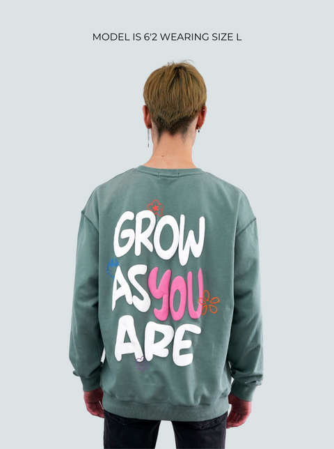GREEN GROW AS YOU ARE CREWNECK SWEATER